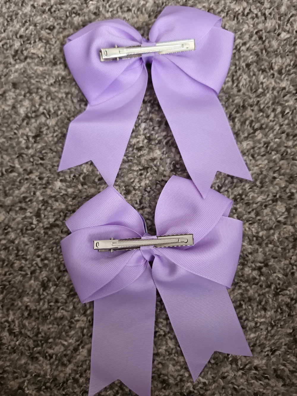 Set of 2 Inside Out Character Bow Hair Clips Girls Purple Cartoon Print